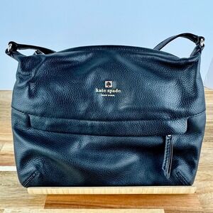 Kate Spade New York Black Leather Shoulder Bag‎ Satchel Gold Hardware